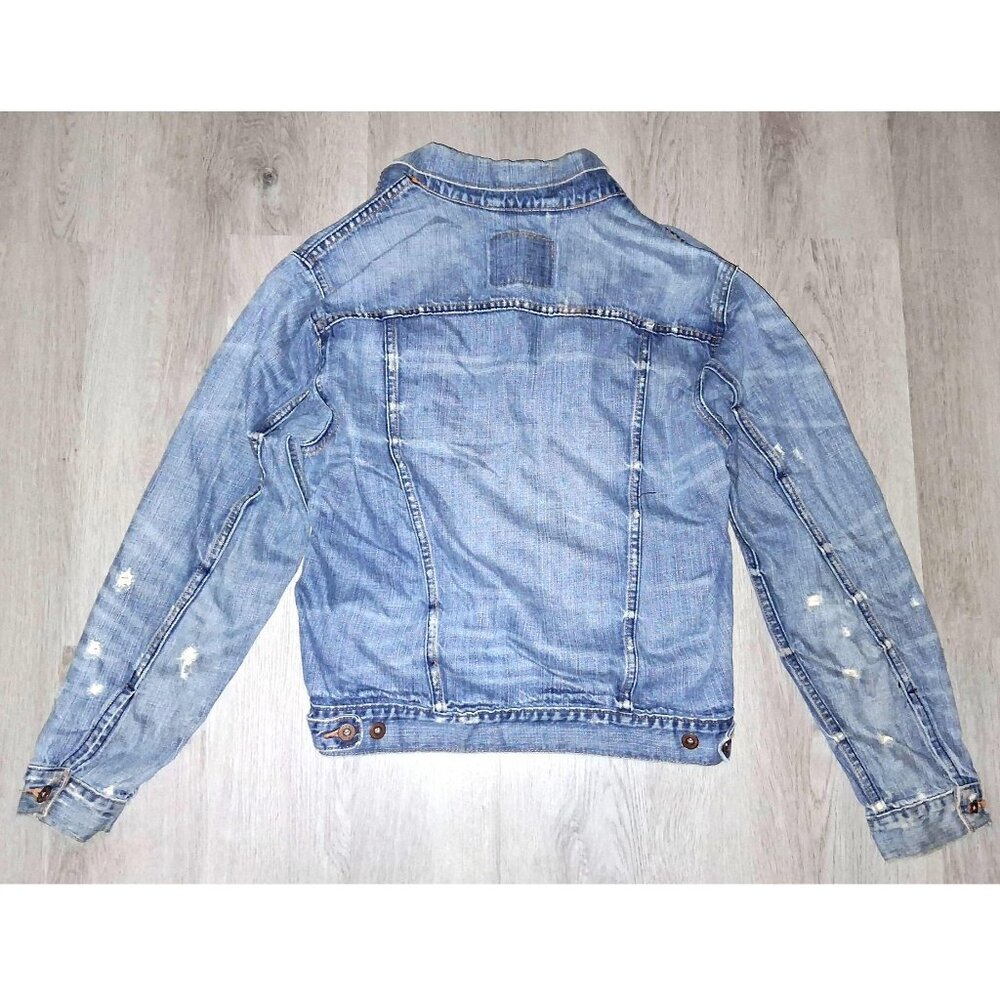 Levi's 70507 Standard Trucker Distressed Denim Jean Jacket Men's Size Medium - Picture 8 of 9